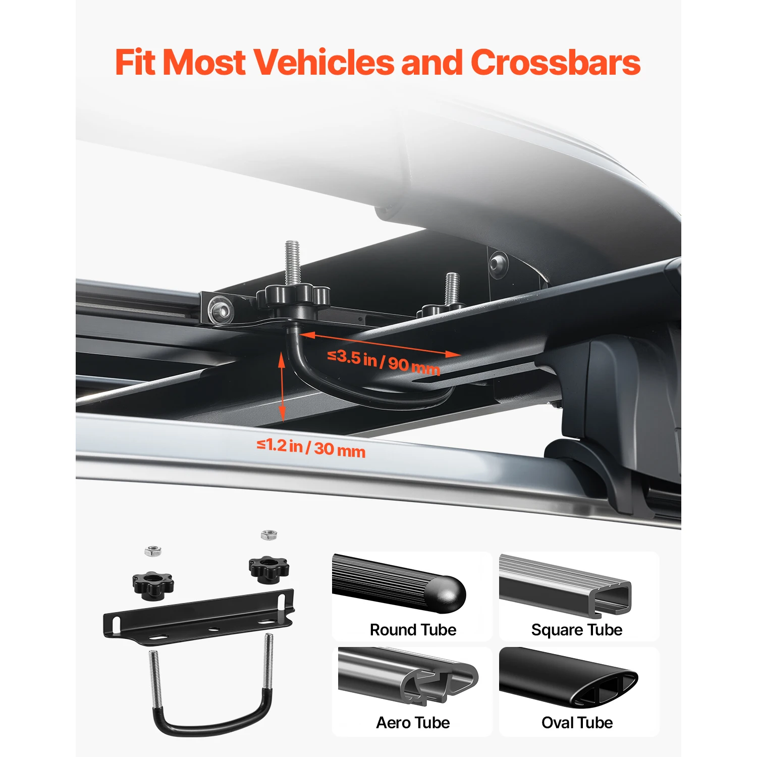 VEVOR Roof Rack Cargo Carrier 48x40x5.6“ Universal Rooftop Cargo Basket Car Top Luggage Holder Anti-Rust Alloy Steel for SUV Car