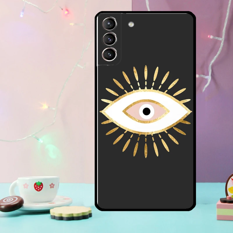 Etui Eye Hamsa do Samsung Galaxy S21 S20 FE S22 S23 S24 Ultra Note 10 Plus Note 20 S8 S9 S10 pokrowiec