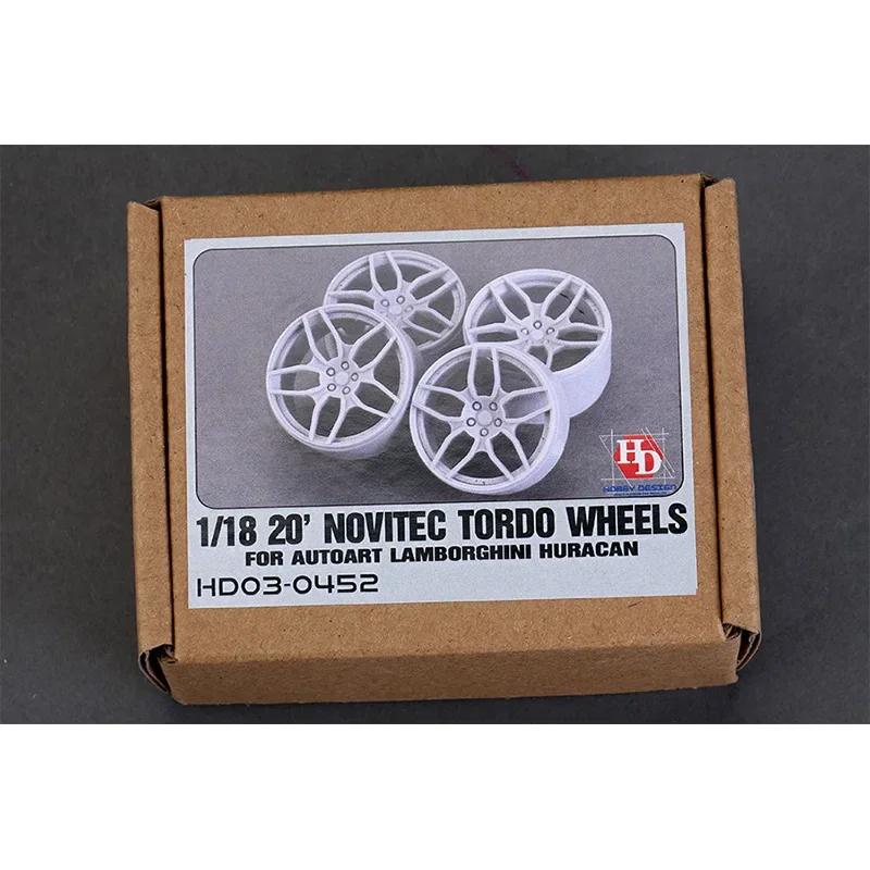 Hobby Design HD03-0452 1/18 20' Novitec Torado Wheels ( For Autoart  Huracan) Hobbyist Gift for Professional Adults