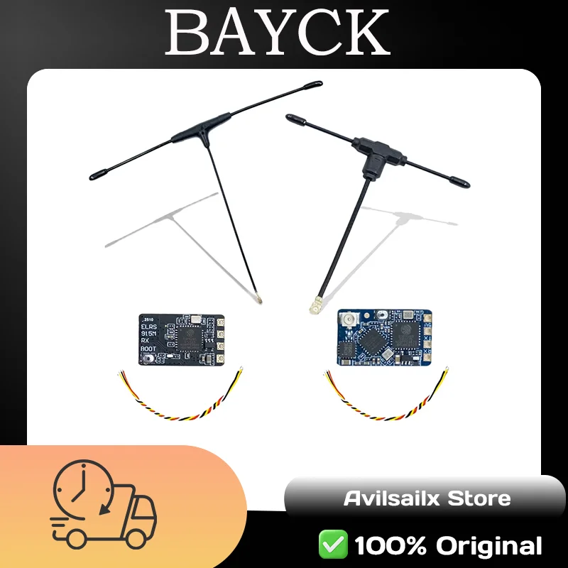 Receptor BAYCK Nano ELRS 915MHz 2,4GHz banda dupla, longo alcance com antena T, WiFi atualizado para quadricóptero RC FPV Racing Drone