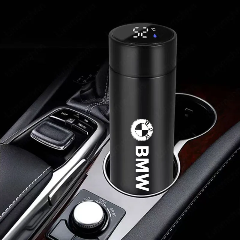 500ml Smart Water Bottle Stainless Steel Thermos Flasks For Bmw M E46 E90 E60 F10 F30 E39 E36 X1 X2 X3 X5 X7 Coffee Cup Milk Mug