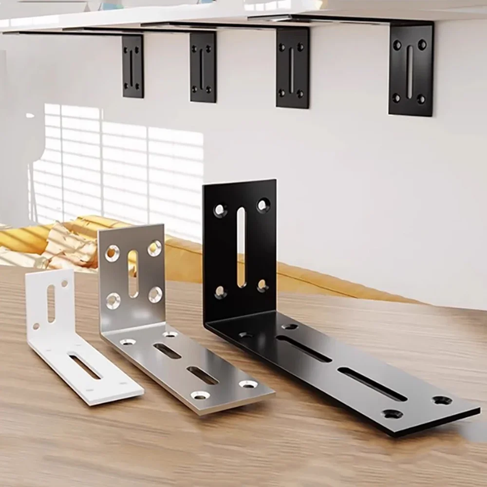1Pcs L-Shaped Stainless Steel Corner Code 180/90Degree Bracket Furniture Bed Frame Cabinet Connector Thickened Furniture Fixator