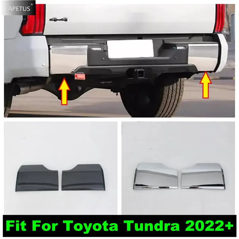 

Matte / Chrome For Toyota Tundra 2022 - 2025 Car Exterior Rear Bumper Side Panel Decoration Sequins Cover Trim ABS Accessories