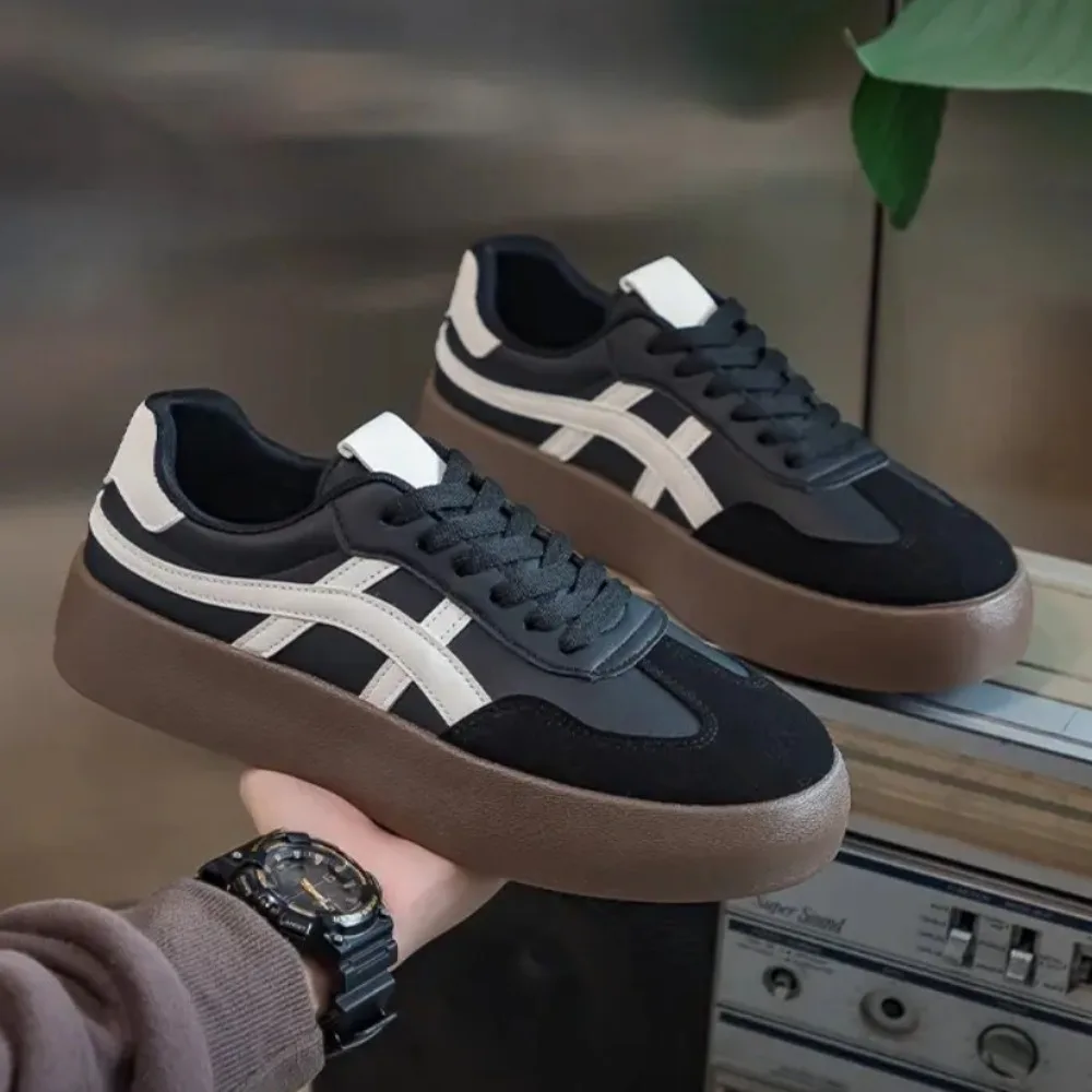 

Женская повседневная обувь, новый дизайн 2024, женская вулканизированная обувь, спортивная обувь в стиле ретро, модные женские кроссовки на массивном каблуке