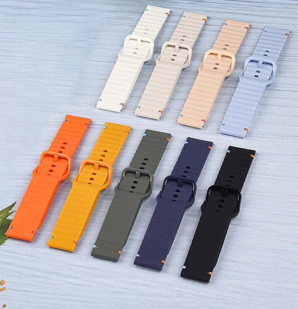 For Garmin Approach J1/Venu 4 3 2 45mm/Forerunner 570 265 255 165/Vivoactive 6 5 Replacement Rubber Band Bracelet 20 22mm Straps