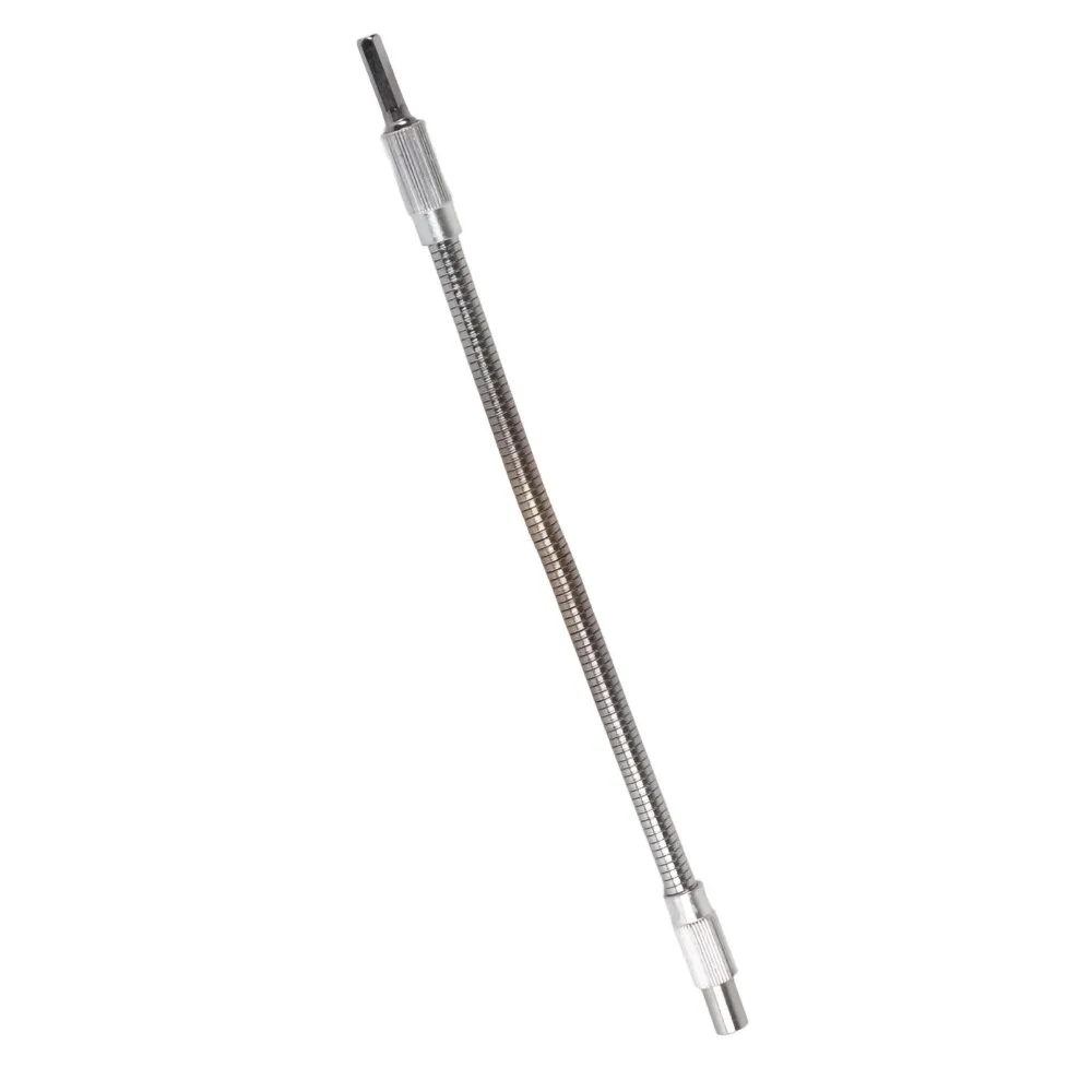300mm Length Flexible Drill Bit Extension 360° Bendability 11.8 Inch Bendable Screwdriver Bit Link 1/4 Inch Hex Shank