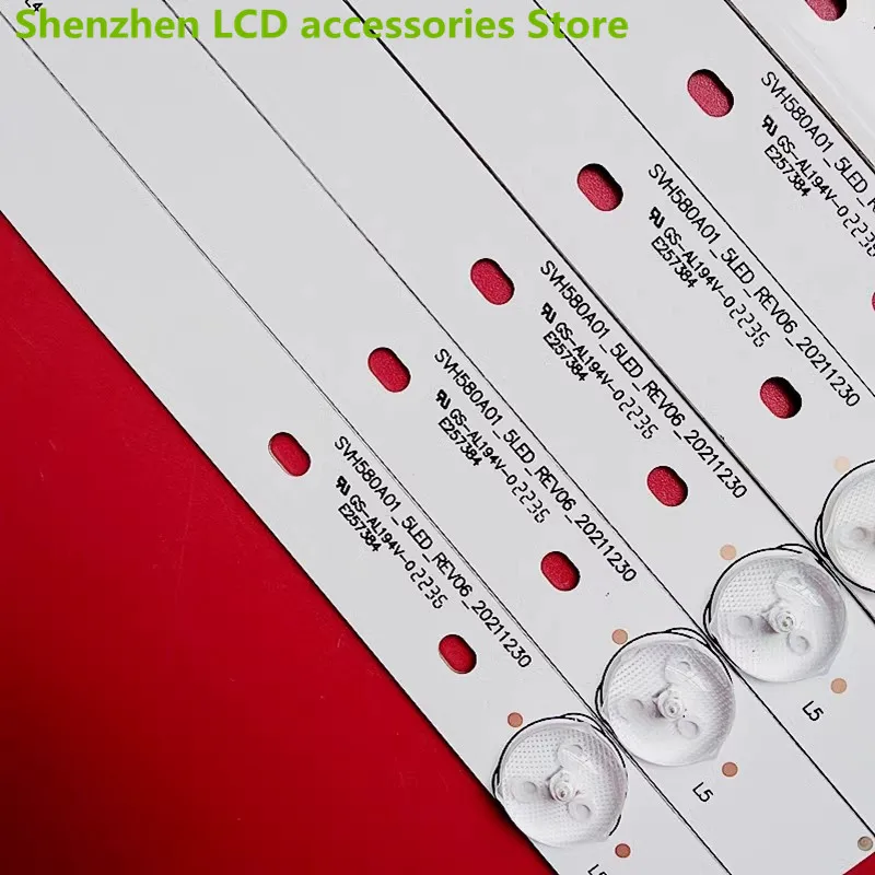 FOR Hisense LED58K220 SVH580A01_5LED_REV06_20150410 HD580DF-B01 100%NEW LED backlight strip 59.3CM 5LED