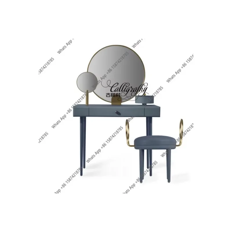 

X25 Designer Dresser American Light Luxury Solid Wood Small Apartment Makeup Table Nordic Postmodern Dressing