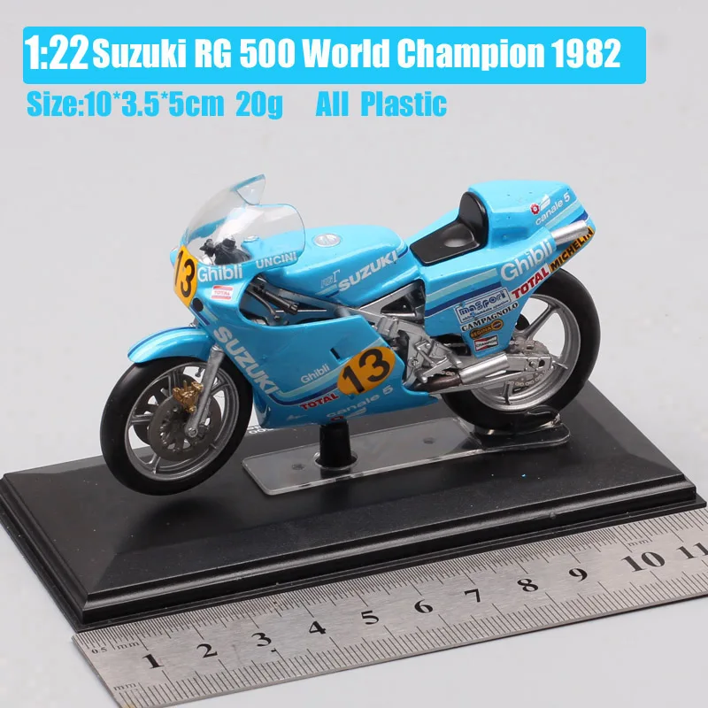 Italeri escala 1:22 suzuki rg 500 campeão do mundo 1982 piloto #13 franco uncini gp corrida bicicleta diecast brinquedo modelo de veículo motocicleta