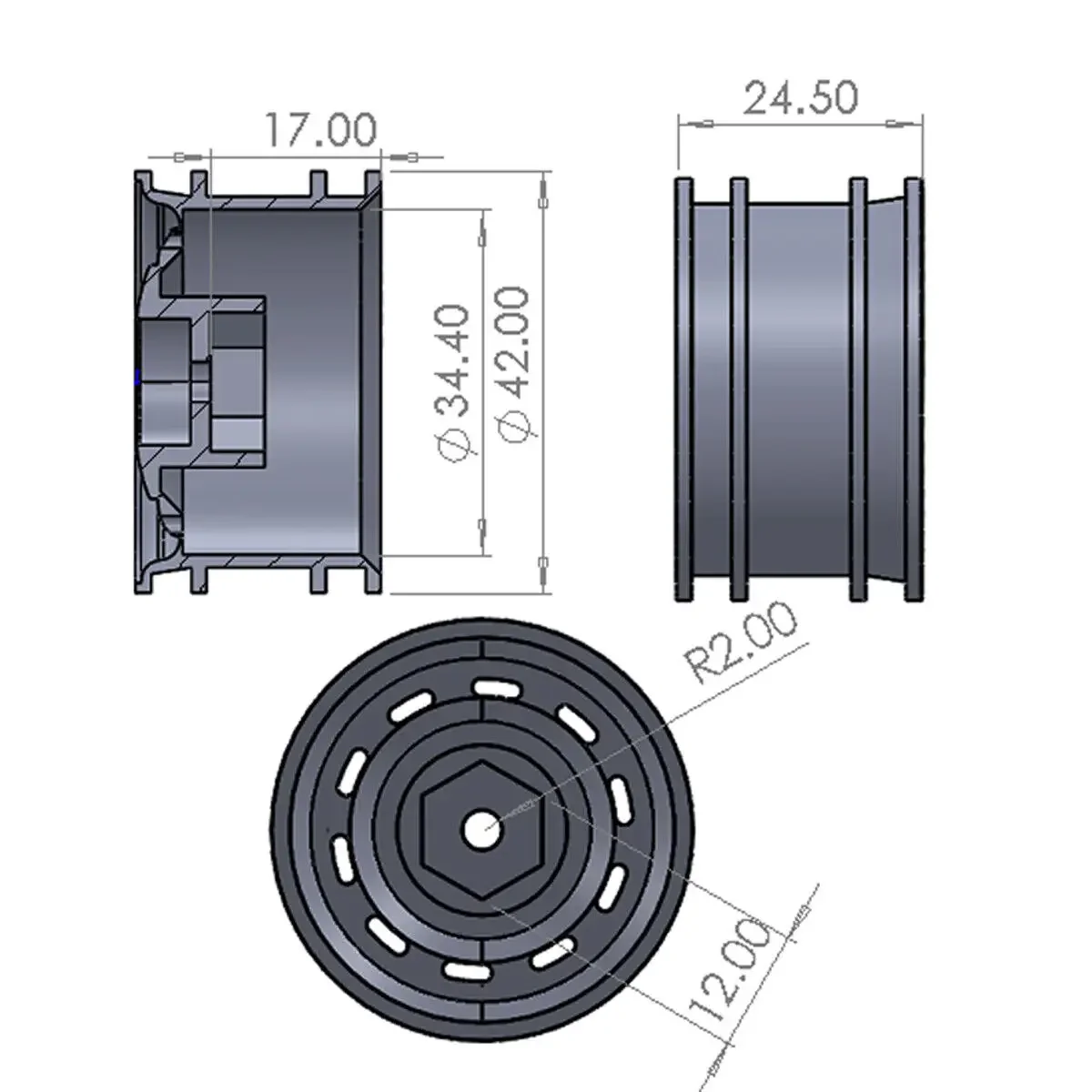 Aluminum Wheel Rim w/ Rubber Tires for Tamiya M-07 M-08 M-03 M-04 M-05 M-05Ra M06 Pro SW-01 Mini M-Chassis Upgrades