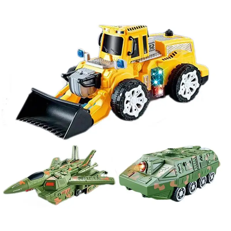 

Transform Car Robot Electric Robot Construction Vehicles STEM Learning Toy Car With Music, Flashing Light For School Awards