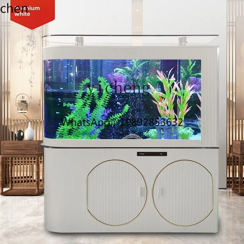 YFY   new glass fish tank lower filter without pipe fittings bottom filter dry and wet separation living room free of water