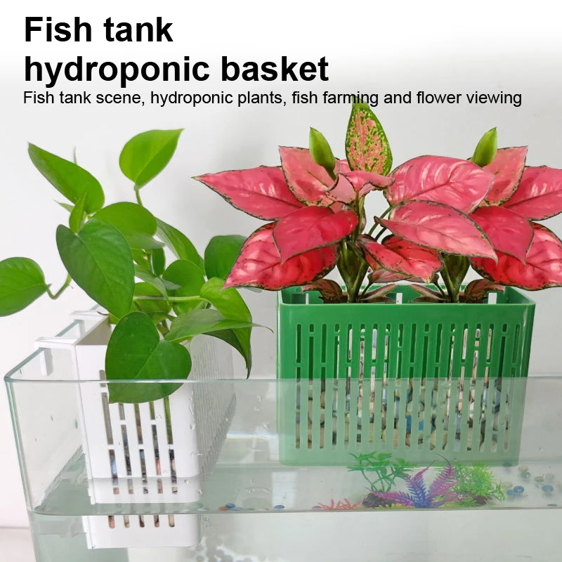 【F】Fish Tank Hanging Planter Aquatic Plant Holder Heat-resistant Hydroponic Basket Aquarium Underwater Aquatic Plants Basket - view 3