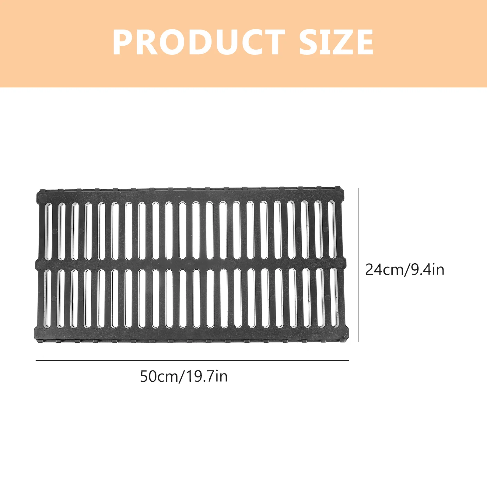 Plastic Outdoor Sewer Cover Replaceable Drain Grate Sturdy Trench Cover City Sewer Accessory Professional Grate