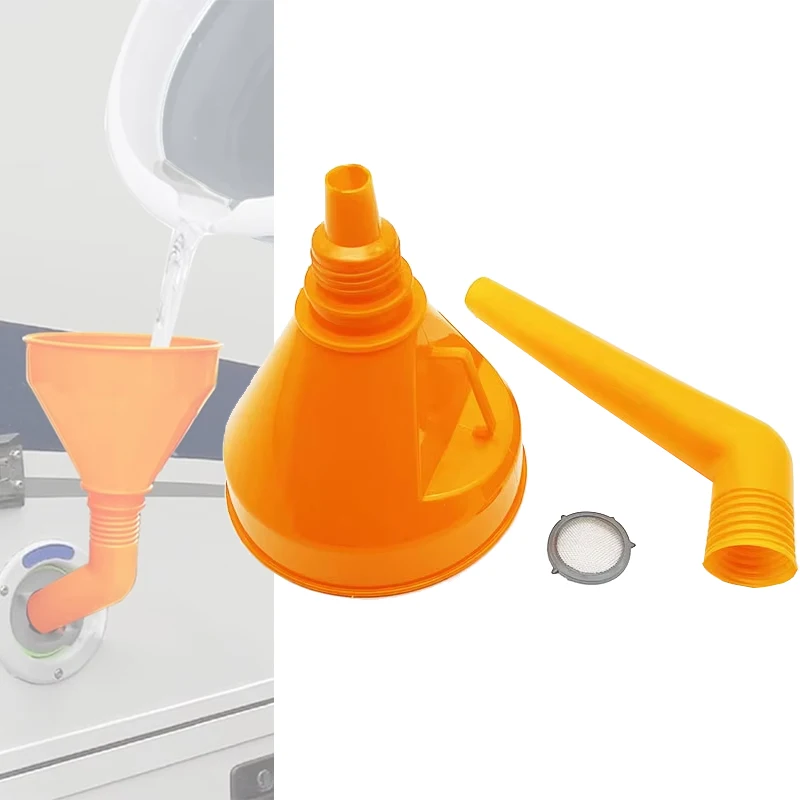 1Pc Car Refueling Funnel With Filter Motorcycle Refuel Gas-Oline Engine Oil Funnel Moto Car Funnels Car Repair Filling Tools