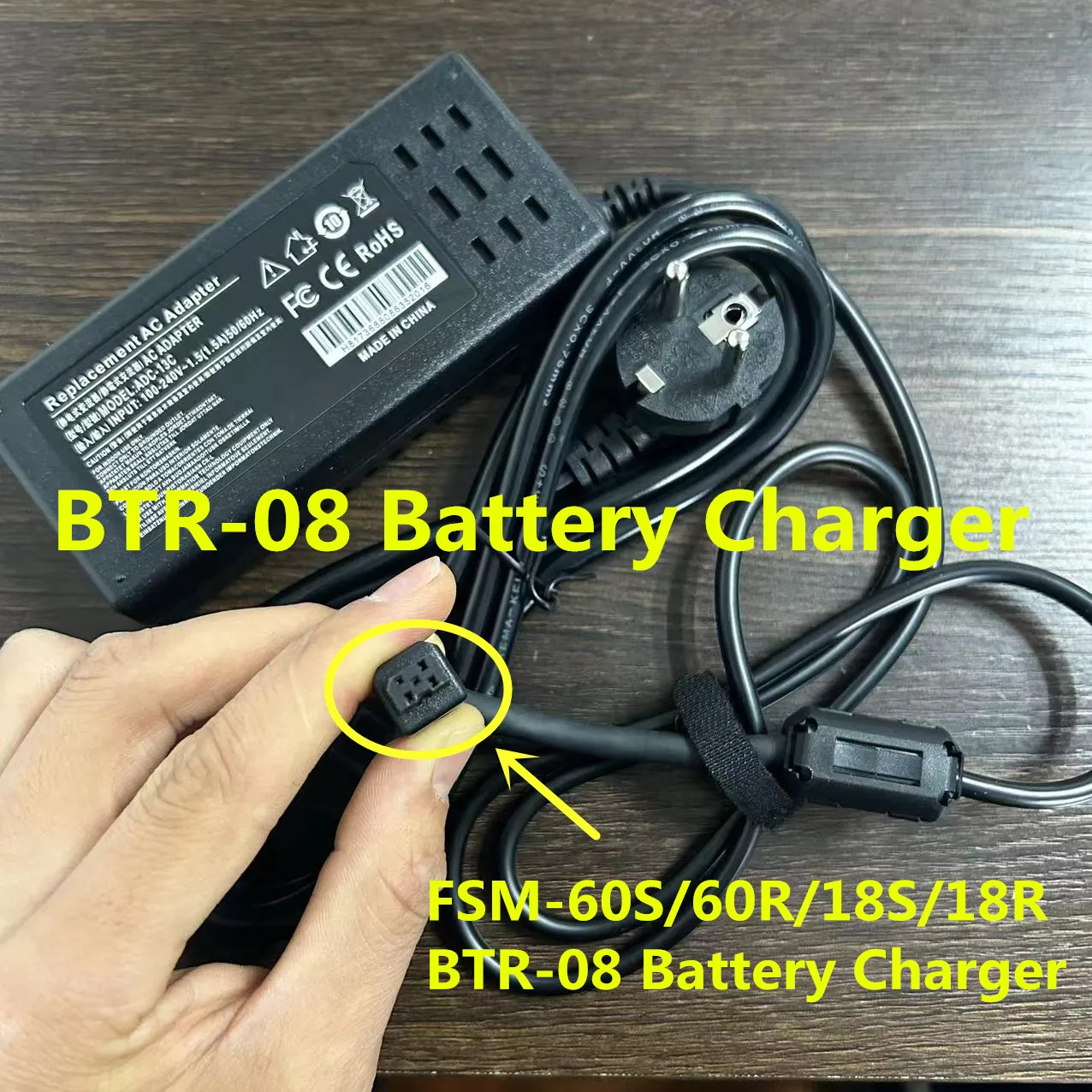 BTR-08 battery charger for FSM-60S FSM-60R FSM-18S FSM-18R fiber fusion splicer battery charger Replace ADC-13 ac adapter