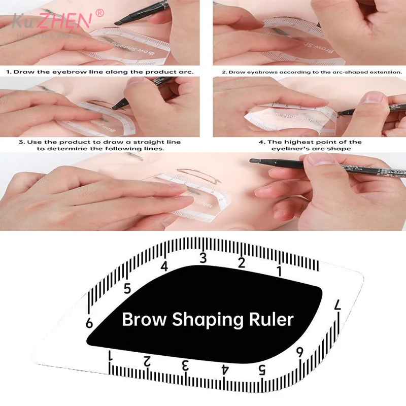 الاكريليك الحاجب رسم الخرائط حاكم الحاجب تشكيل حاكم 1 دقيقة رسم سريع تصميم الحاجب سهلة Microblading تجميل دائم الإستنسل