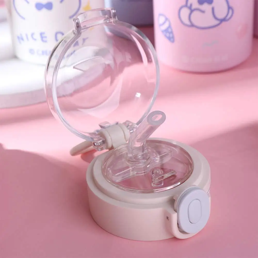 

Leak Proof Stainless Steel Straw Insulated Cup Large Capacity Cartoon Water Bottle Cute Portable Coffee Cup Children