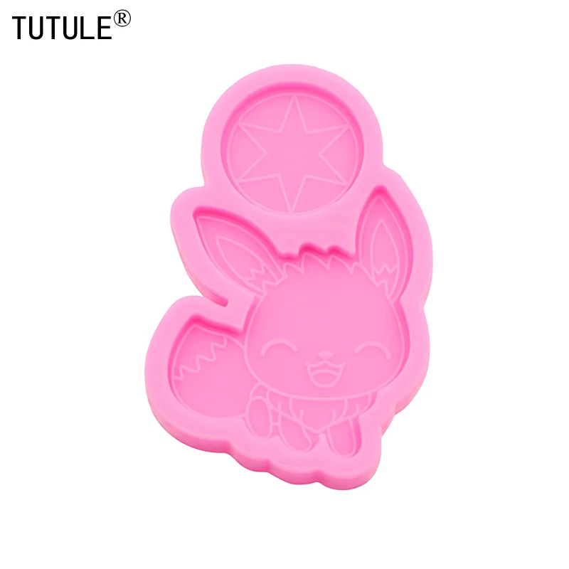 Shiny squirrel Cute animals Kawaii Mold Keychain Resin Silicone Mold DIY Polymer Clay Resin Mold Cake Fondant Chocolate Mold