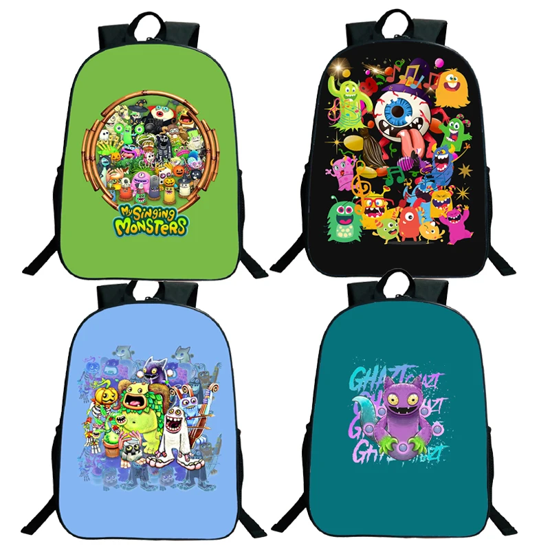 

My Singing Monsters Backpack Stuffed Horror Game Teenarges Schoolbag Laptop Bag Men Women Rucksack Travel Shoulder Outdoor Bags