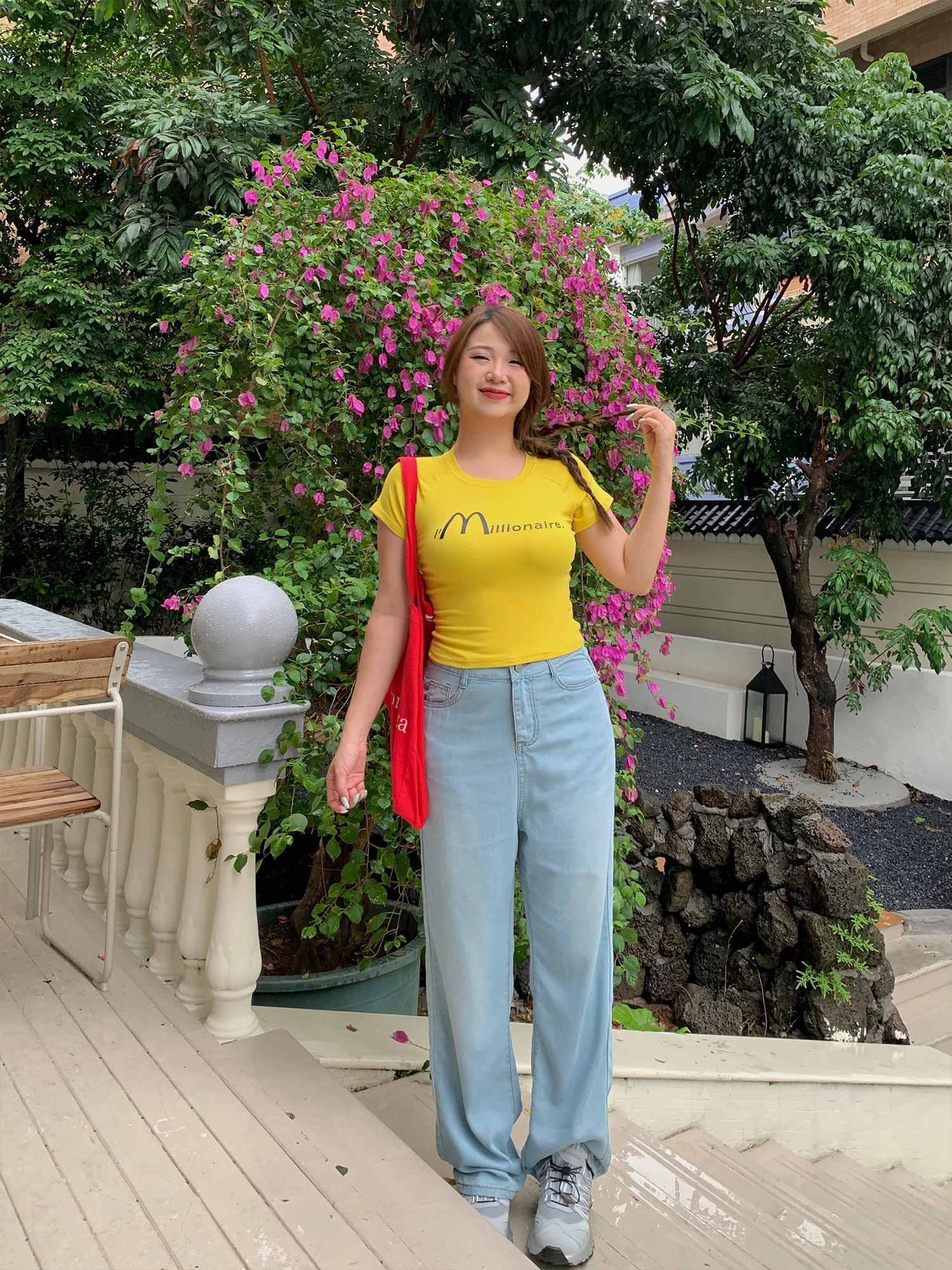 

Джинсы женские с высокой талией, широкими штанинами, из тонкого денима, больших размеров, летние, новые, стройнящие, прямого кроя, длинные брюки