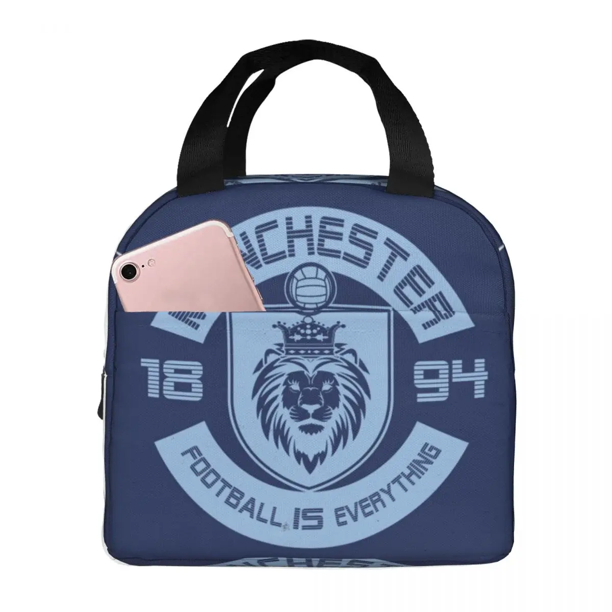 Football Is Everything - City Of Squad Retro Lunch Bags Bento Box Lunch Tote Picnic Bags Thermal Bag for Woman Children Work