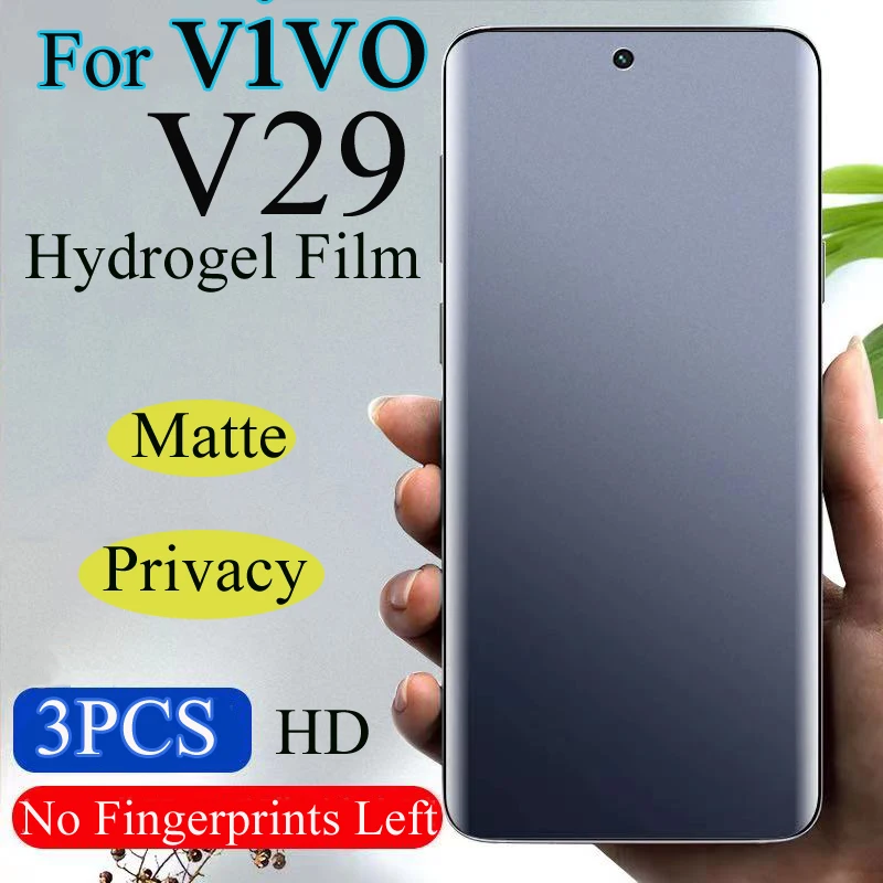 VIVOV29 Matte Screen Protector For VIVO V29 Lite Privacy Hydrogel Film V29e V29Lite Soft HD Full Coverage Anti-Peeping Blue