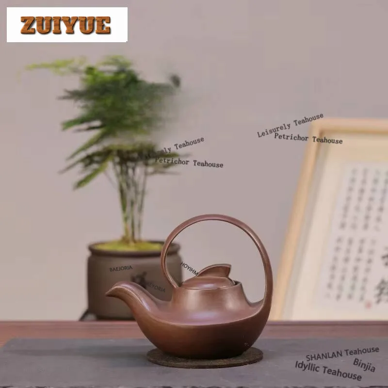 

160ml Antique Yixing Purple Clay Teapots Handmade Smooth Sailing Pot Raw Ore Mud Kettle Chinese Zisha Tea Set For Tea Craft Gift