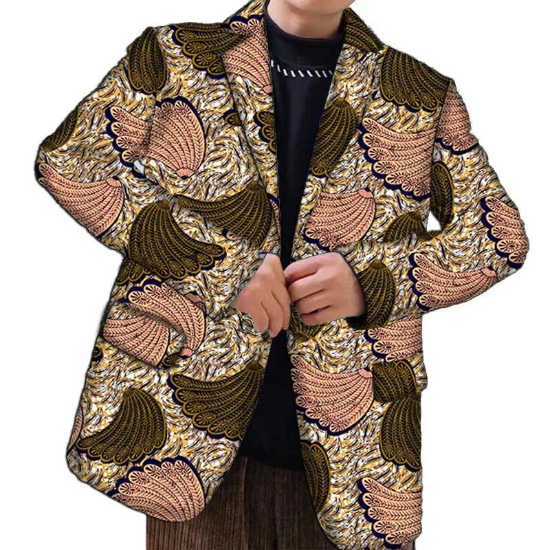 

Rectangular Printing Print Original Design Men's Blazer Tailor Made Suit Jackets Africa Patterns Male Wedding Wear