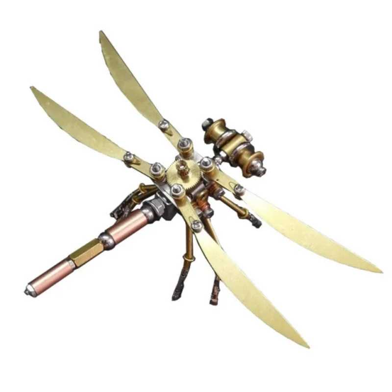 DIY Metal Dragonfly Model Kits 3D Puzzle Toy for Kids Adults Steampunk Mechanical Insects Assembly Models Gift