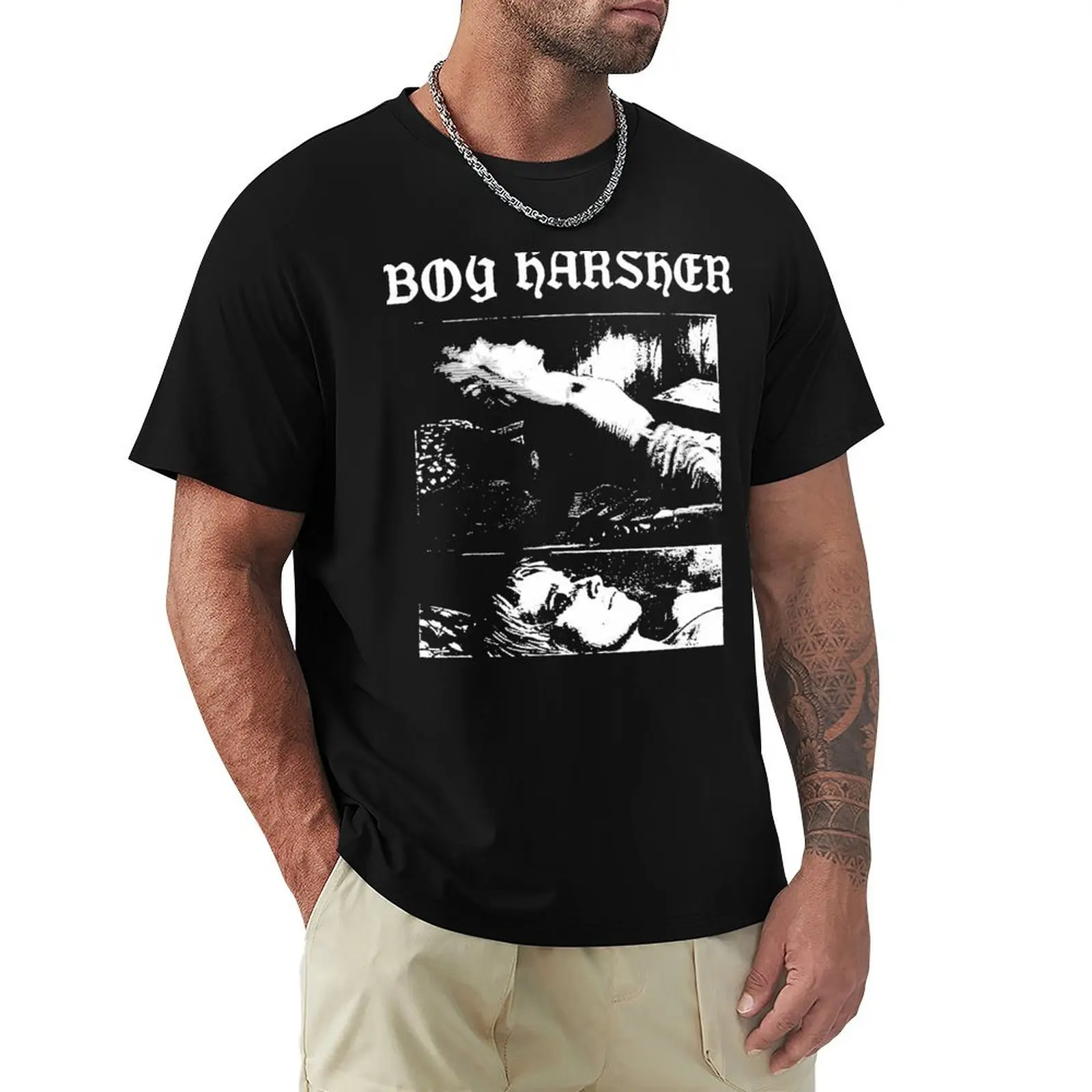 

Boy Harsher black and white picture T-Shirt oversized graphic tee plus sizes oversizeds custom shirt mens t shirt graphic