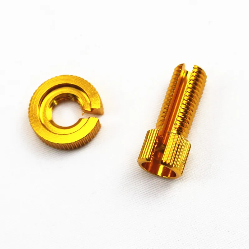 Gold Motorbike M10 10mm Clutch Lever Cable Adjuster Kit Bolt Lock Nut Ninja YZ