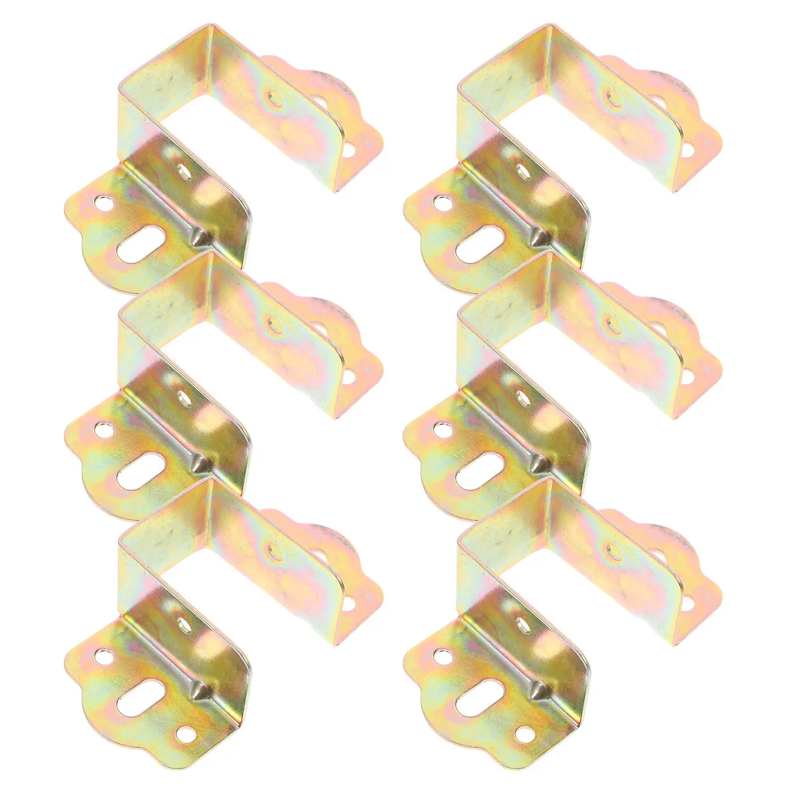 6Pcs Bed Rail Connecting Fittings Thickened U-Shaped Bracket Heavy Duty Bed Plate Hinge Buckle for Increased Weight Capacity