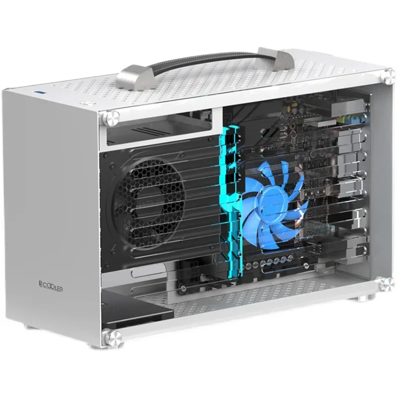 PcCooler I100 A4 Chassis Small Desktop Computer Case Supports 300mm Graphics Card 12700 13400 RTX3080 SFX PSU HTPC Mini ITX