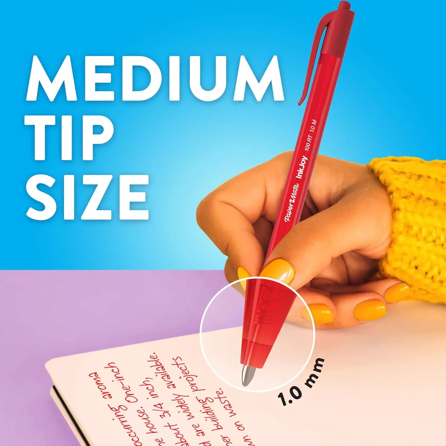 Penne a punta media da 1,0 mm, set sfuso da 20 pezzi per una scrittura fluida, materiale scolastico, uso in ufficio e prendere appunti