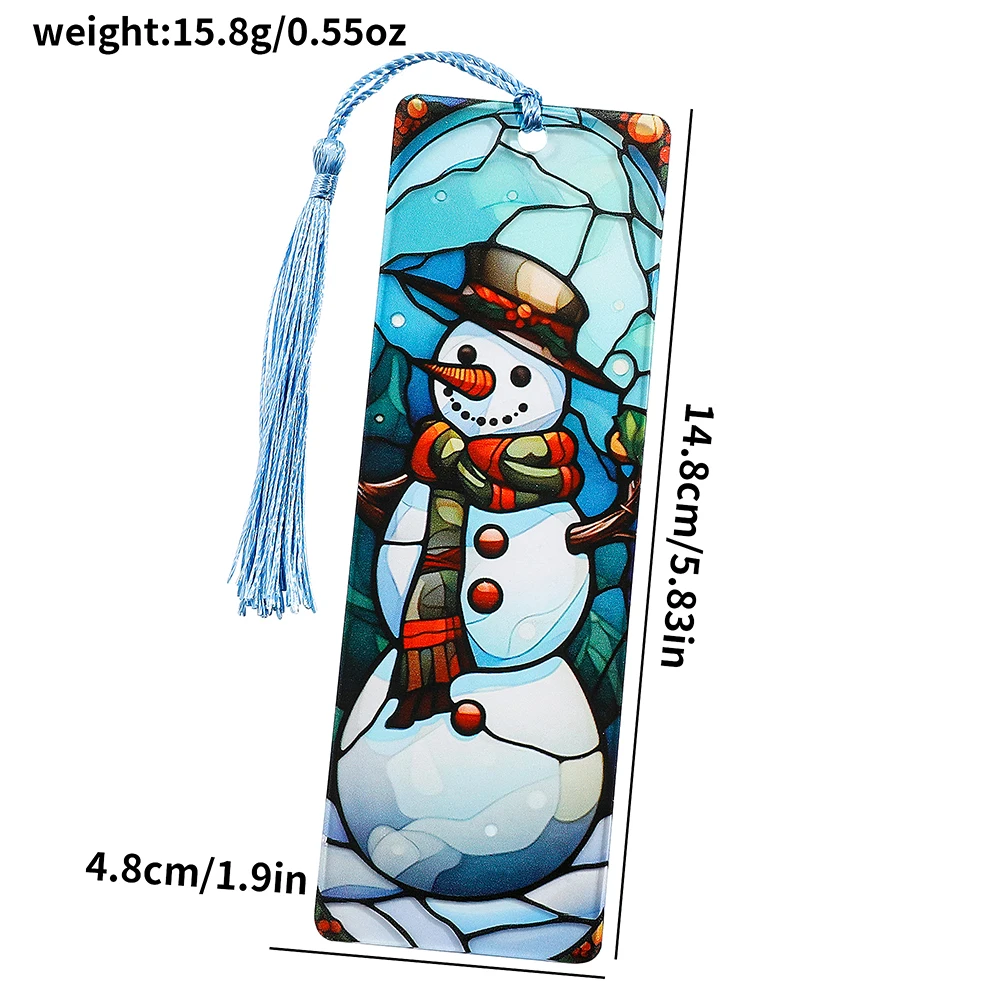 1Pc Snowman Santa Bookmarks Christmas Stocking Fillers Gifts For Book Lovers Bookworms Family Office Supplies Reading Markers