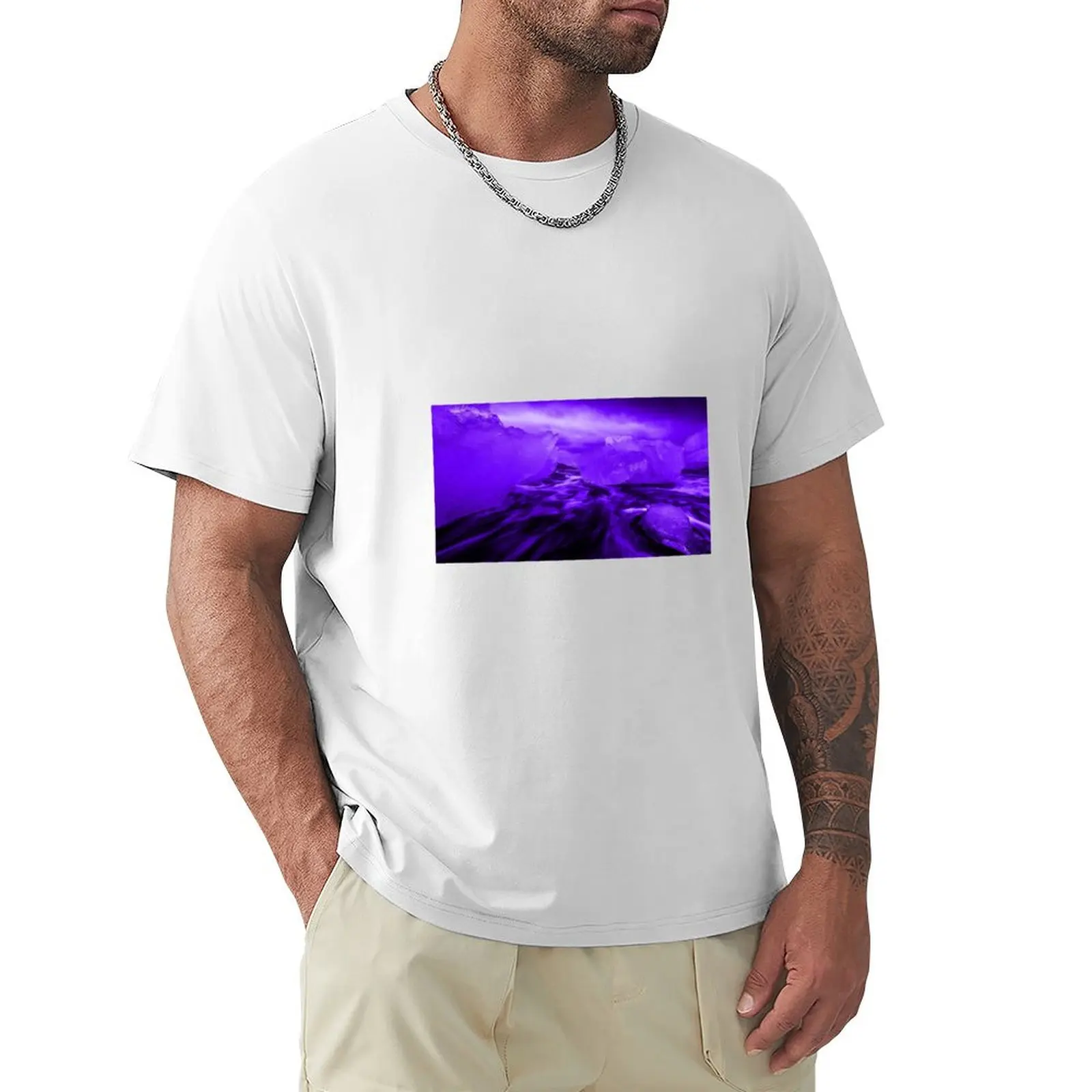 

Purple Ice T-Shirt summer clothes customs anime clothes for a boy slim fit t shirts for men