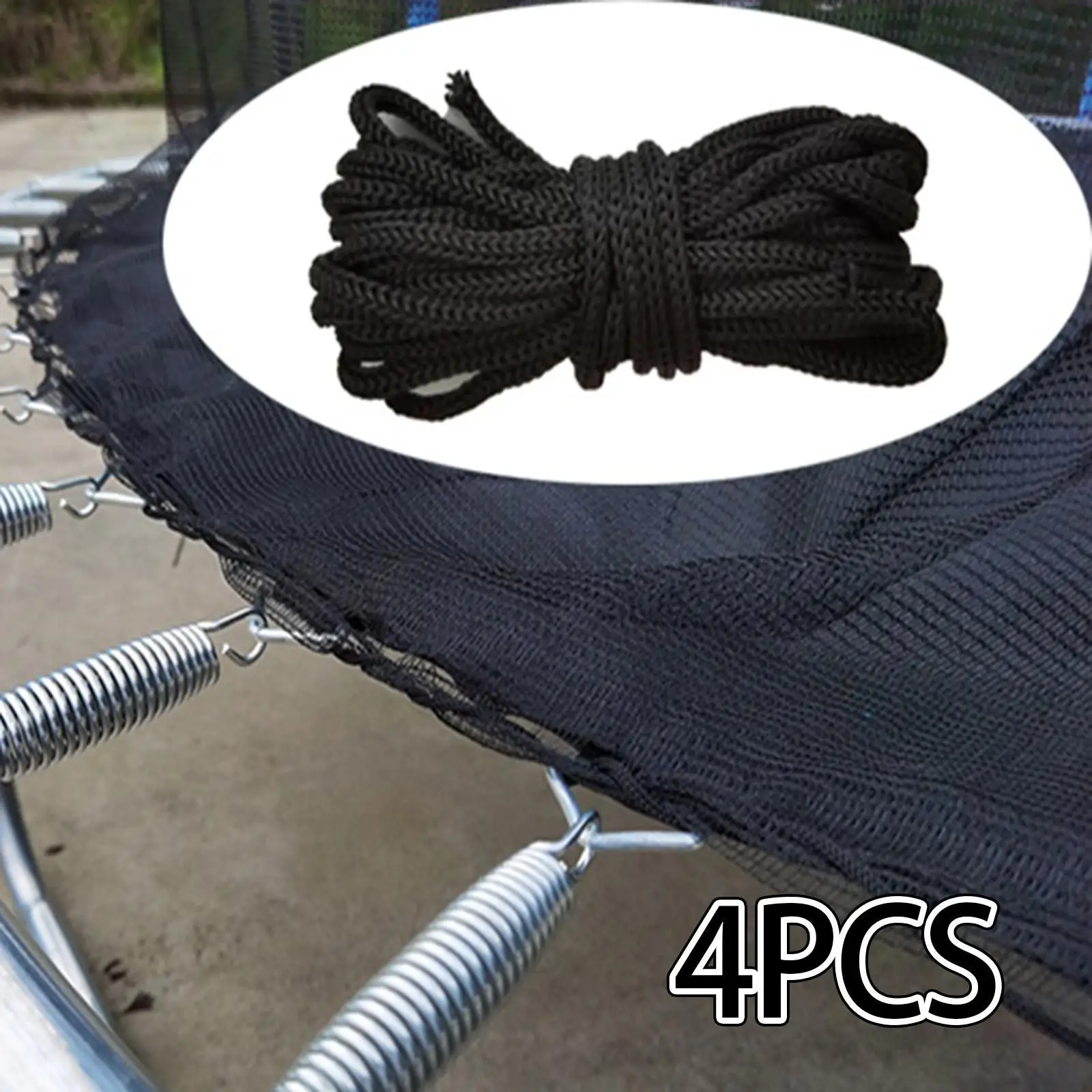 

4Pcs Trampoline Netting Ropes Accessories Heavy Duty Netting Cords Repair Hardware 460cm Sturdy Trampoline Parts Replacement