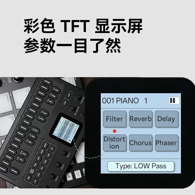 M-Vave Fm-1 Portable Fm1 Synthesizer 6-Operator 32-Algorithm 128 Presets Built-In Speaker Bluetooth Midi 12h Battery Accessories