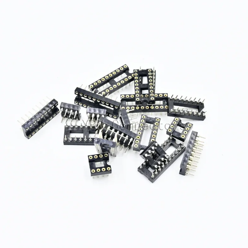 Conector de enchufe IC de agujero redondo, 10 piezas, circuito integrado, DIP8, DIP14, DIP16, DIP18, DIP20, DIP28, DIP40