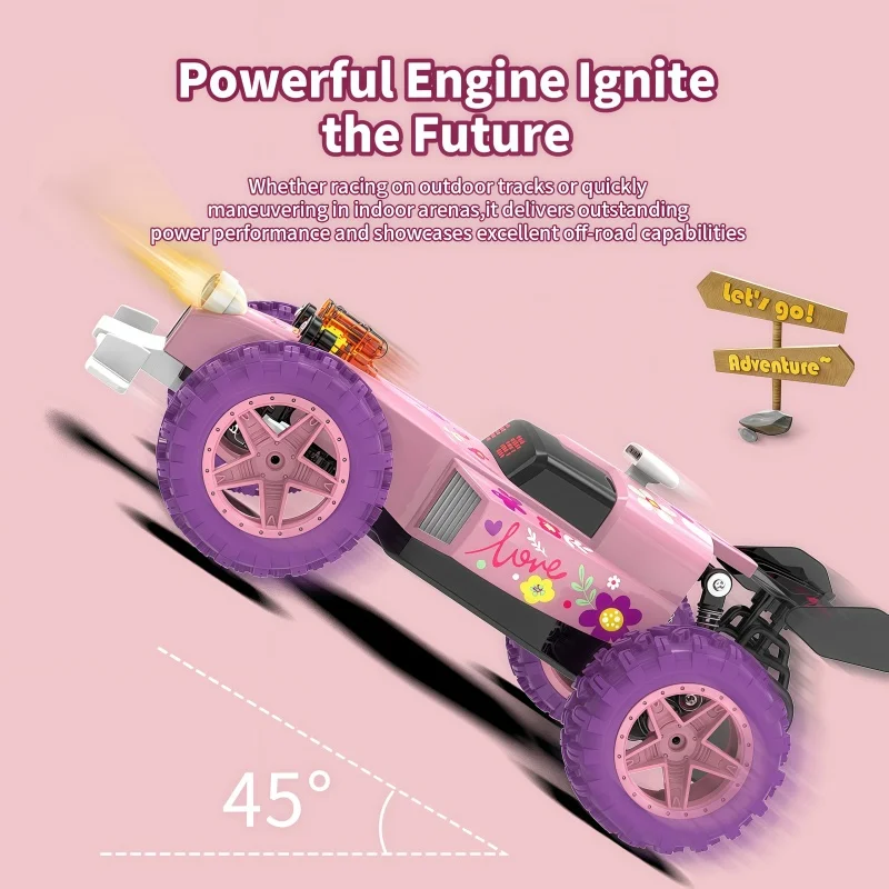 

4WD 2.4G Rc Car Remote Control With Lights Off-Road Remote Control Climbing Vehicles Cars Toys For Boys Girls Toy Festival Gifts