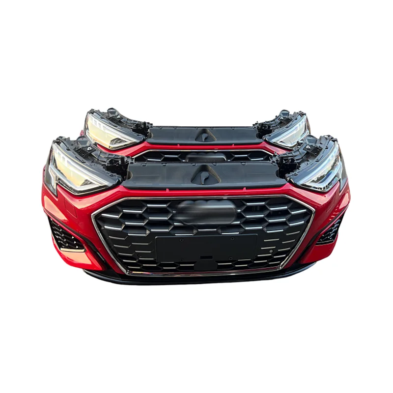 Best-selling New A3 8Y0 Sports Front Bumper Assembly with LED Lights Clips & Bumper Grille-Front Body Kit