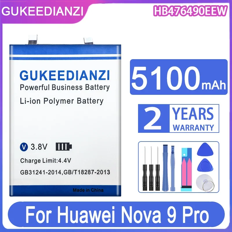 

GUKEEDIANZI Replacement Battery HB476490EEW 5100mAh For Huawei Nova 9 Pro for Honor 50 pro Batteries