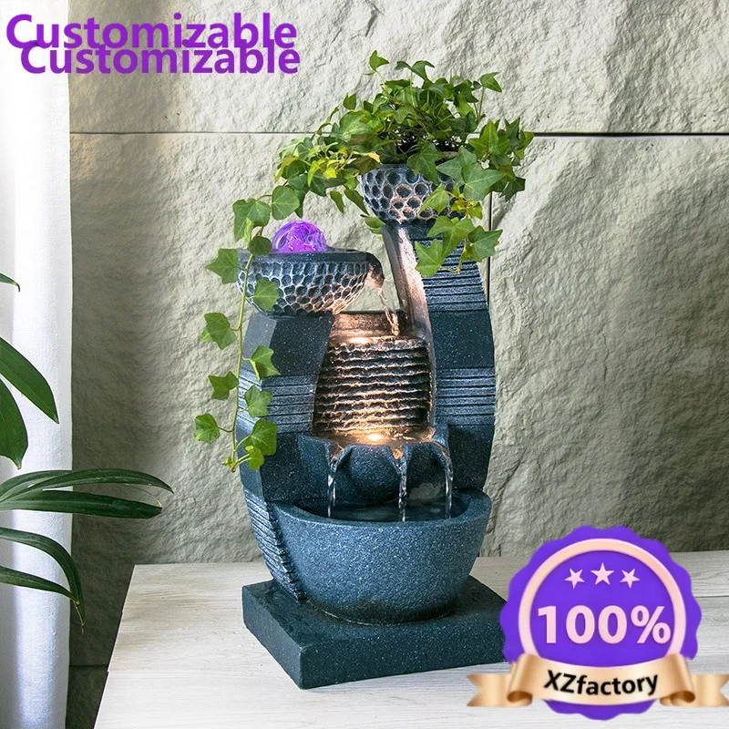 Factory Direct 2026 Top Fontana da tavolo ZML, ornamento da pavimento per soggiorno e ufficio, piccola decorazione con circolazi