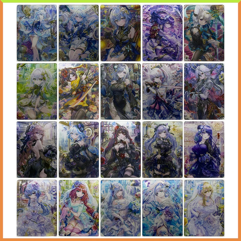 อะนิเมะเทพธิดา Story DIY ACG การหักเหสะสมการ์ด Furina Ganyu Raiden Shogun Lynette Nahida ของเล่นเด็กวันเกิด