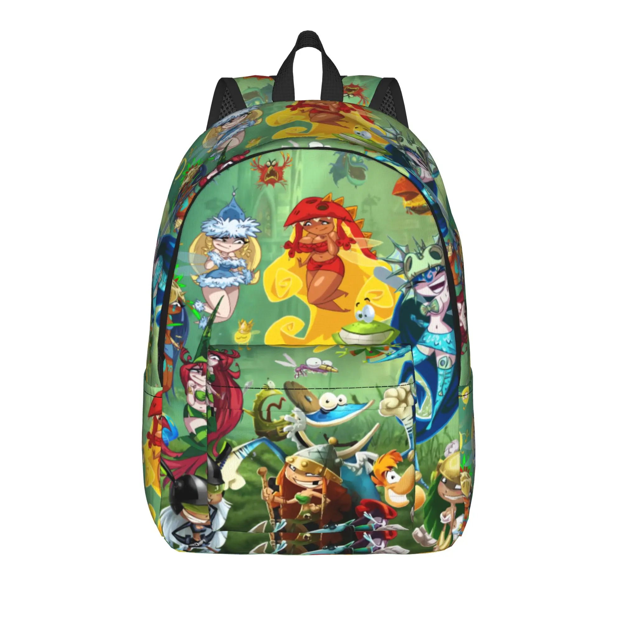 Cartoon Games Rayman Legends Backpack Student Unisex  Print Backpacks Polyester Pretty High School Bags Outdoor Style Rucksack