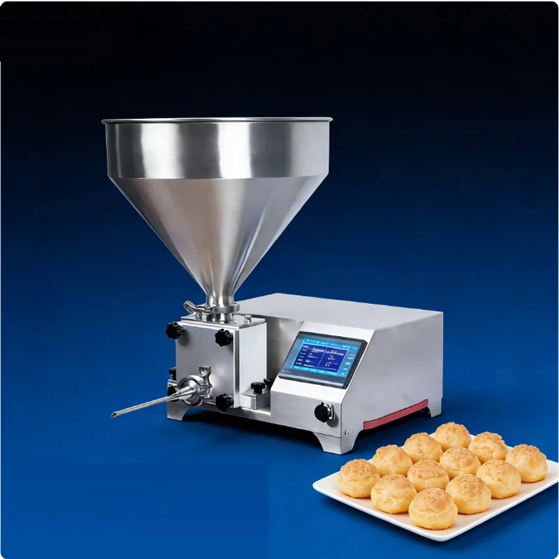

Homemade Spanish Machine Manual Jam Filling Cream Filler Stainless Steel Bread or Puffs Liquid Jam With 3 Pipes 4.5L