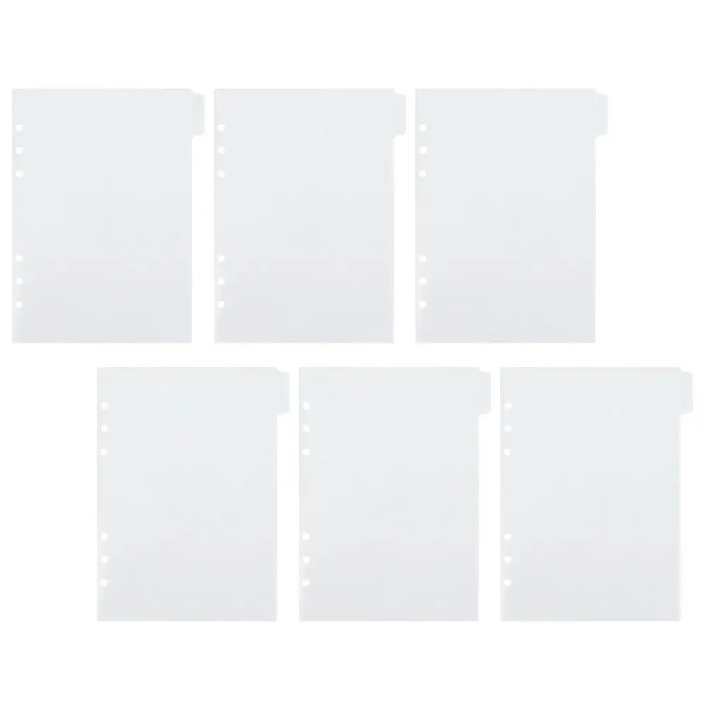 

6 Sheets Frosted Loose Leaf Budget Binder Insert Versatile Document Pockets for Receipts Cards Pocket Binder