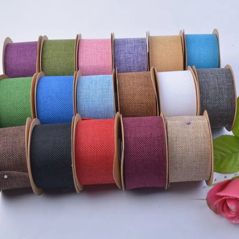 10meter/roll Environmental protection strong durable Linen ribbon Webbing For Bag Strapping Belt Making Sewing DIY Craft