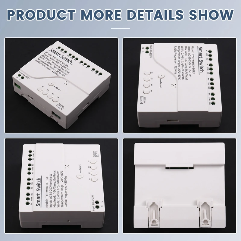 Tuya Wifi Smart Switch Temperature Humidity Sensor Monitor AC 85-250V Wireless Smart Switch With RF Remote Controller